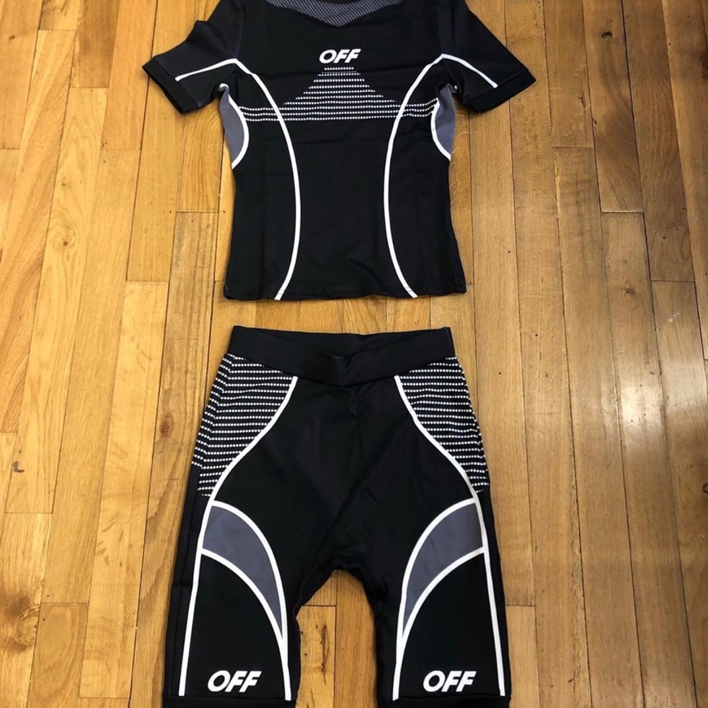 2 piece biker short set